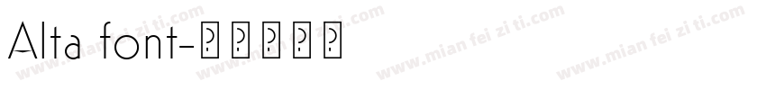 Alta font字体转换
